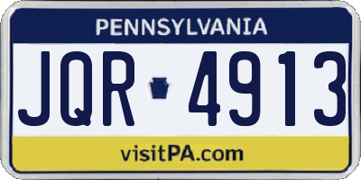 PA license plate JQR4913