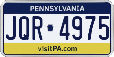 PA license plate JQR4975