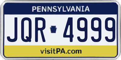 PA license plate JQR4999