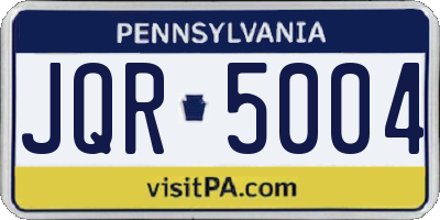 PA license plate JQR5004