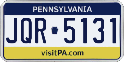 PA license plate JQR5131