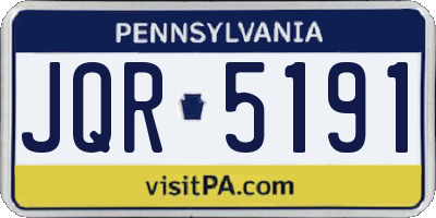 PA license plate JQR5191