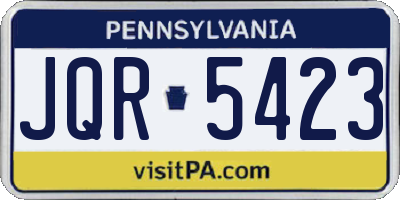PA license plate JQR5423