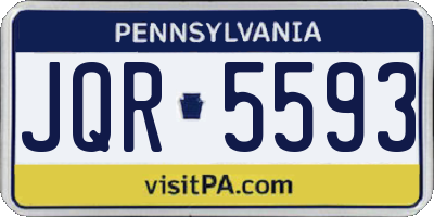 PA license plate JQR5593