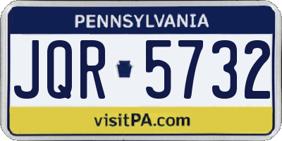 PA license plate JQR5732