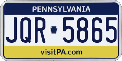 PA license plate JQR5865