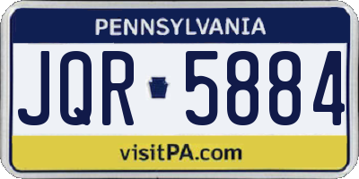 PA license plate JQR5884