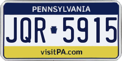 PA license plate JQR5915
