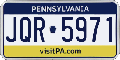 PA license plate JQR5971