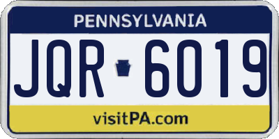 PA license plate JQR6019