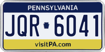 PA license plate JQR6041