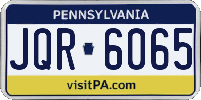 PA license plate JQR6065