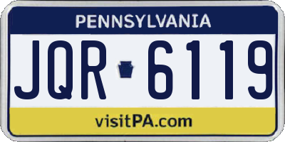 PA license plate JQR6119