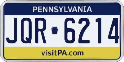 PA license plate JQR6214