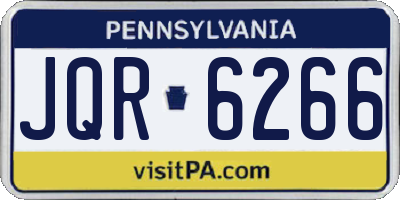 PA license plate JQR6266