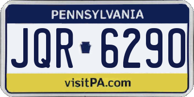 PA license plate JQR6290