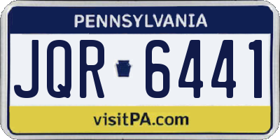 PA license plate JQR6441