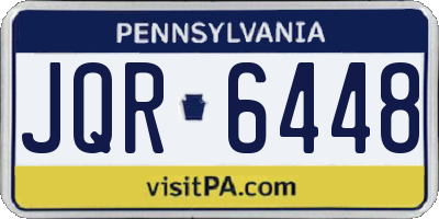 PA license plate JQR6448