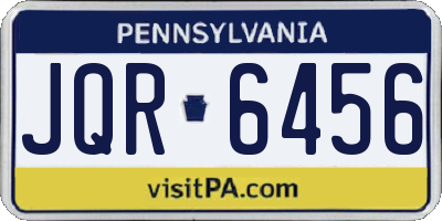 PA license plate JQR6456