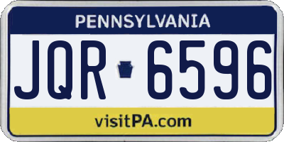 PA license plate JQR6596