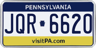 PA license plate JQR6620