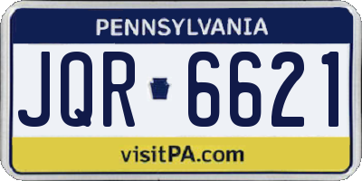PA license plate JQR6621