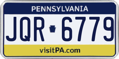 PA license plate JQR6779