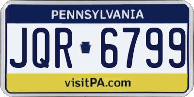PA license plate JQR6799