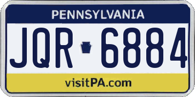 PA license plate JQR6884