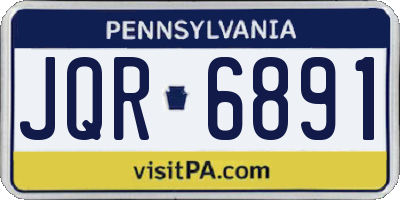 PA license plate JQR6891