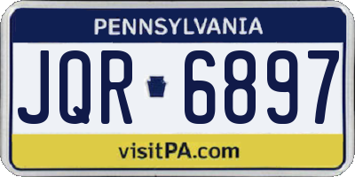 PA license plate JQR6897