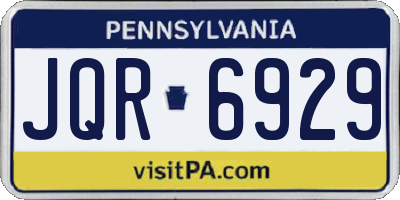 PA license plate JQR6929