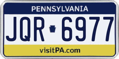 PA license plate JQR6977