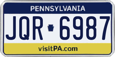 PA license plate JQR6987