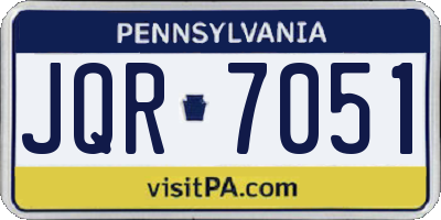 PA license plate JQR7051