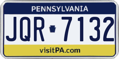 PA license plate JQR7132