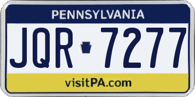 PA license plate JQR7277