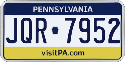 PA license plate JQR7952