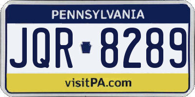 PA license plate JQR8289
