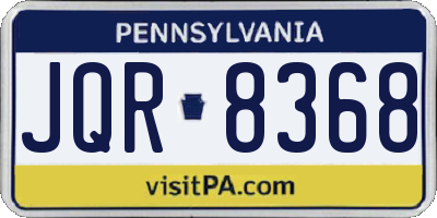 PA license plate JQR8368