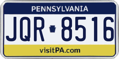 PA license plate JQR8516