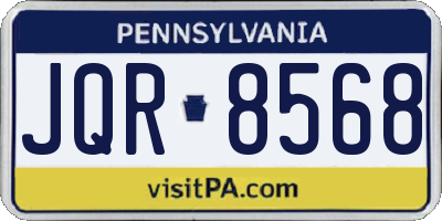 PA license plate JQR8568