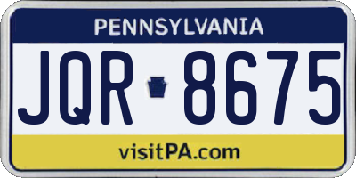 PA license plate JQR8675