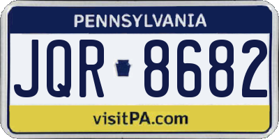 PA license plate JQR8682