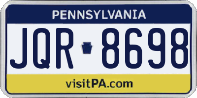 PA license plate JQR8698