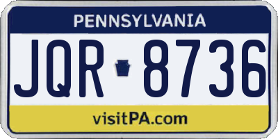 PA license plate JQR8736