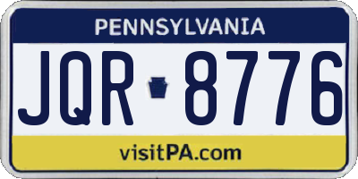 PA license plate JQR8776