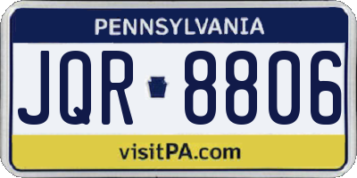 PA license plate JQR8806
