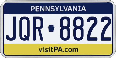 PA license plate JQR8822