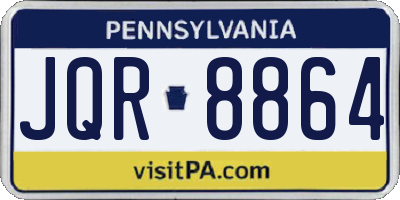 PA license plate JQR8864